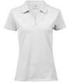 T1409 1409 Tee Jays Ladies Luxury Stretch V Neck Polo Shirt White colour image